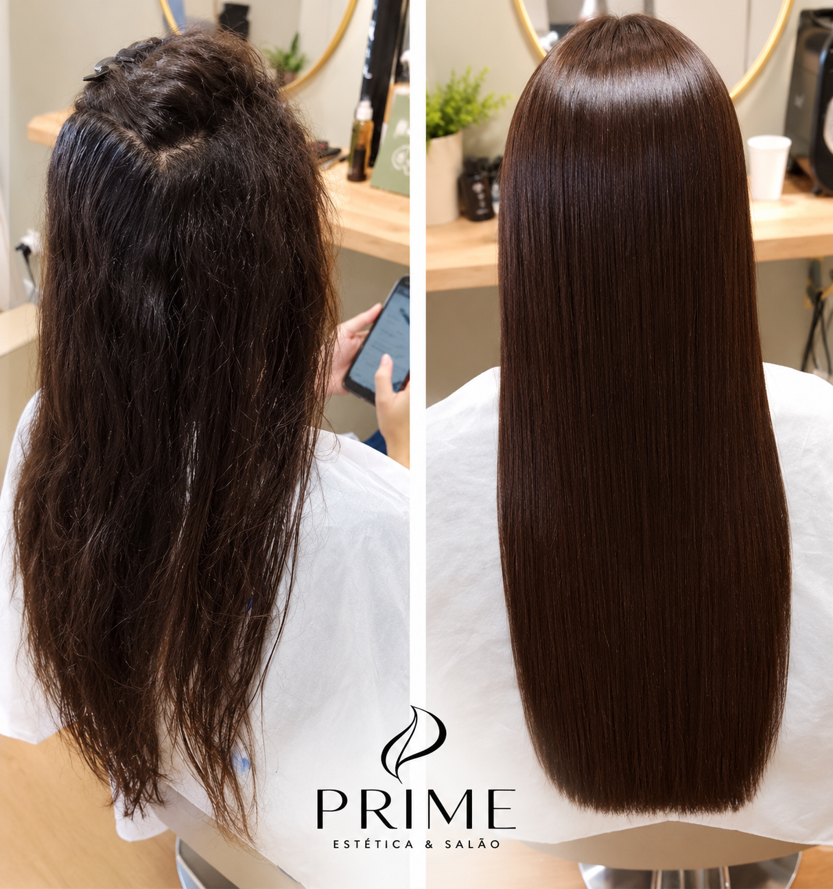 Transformação capilar real no Prime Estética & Salão